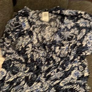 Torrid full length navy floral kimono/robe with tie waist